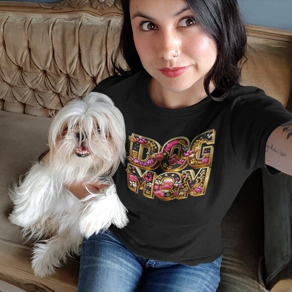 New "Dog Mom Premium Tee – Vibrant Colorful Paw Print Design", Dog Mom Gift. - Picture 1 of 4